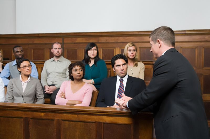 A lawyer and the jury